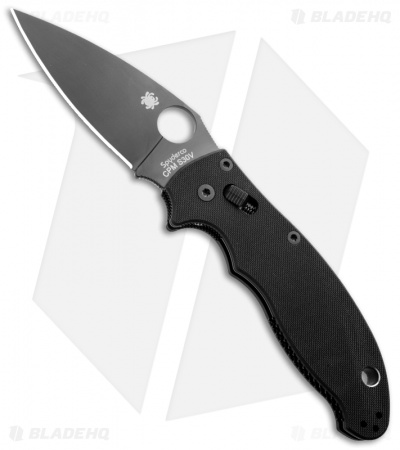 Spyderco Manix 2 Knife Tactical G-10 (3.375" Black) C101GPBBK2