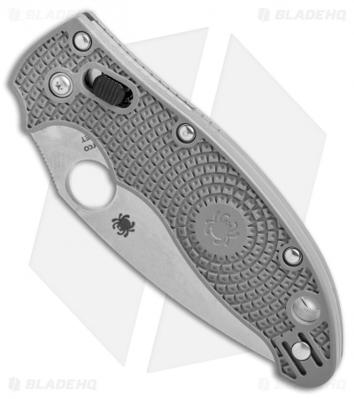 Spyderco Manix 2 Lightweight Knife Gray (3.375" Maxamet Stonewash) C101GPGY2
