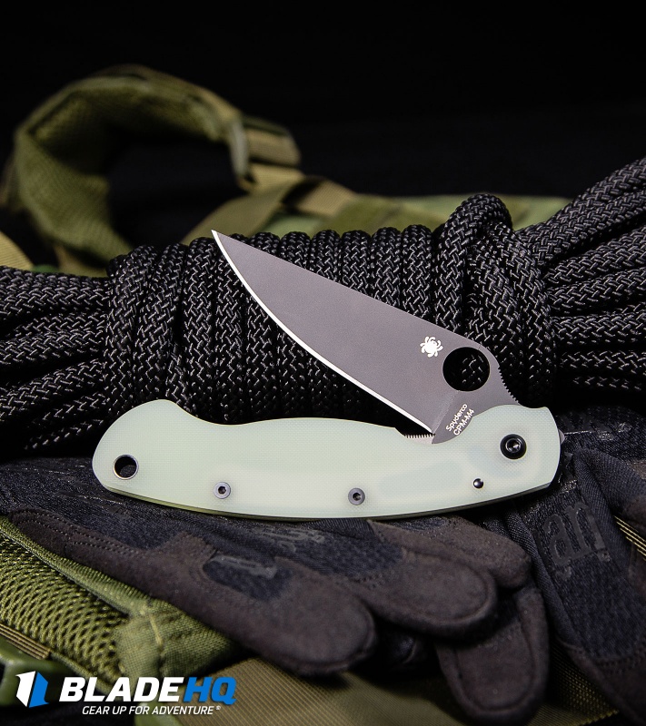 Spyderco M4 Military Knife Natural G-10 (4" Black) C36GM4PBK  Exclusive
