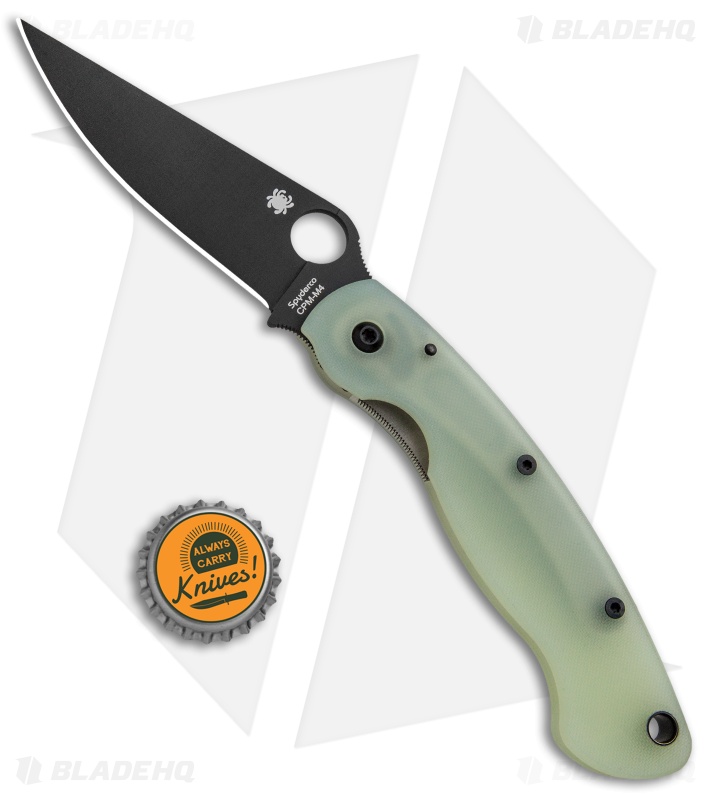 Spyderco M4 Military Knife Natural G-10 (4" Black) C36GM4PBK  Exclusive