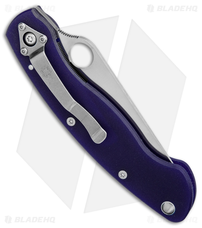Spyderco Military Knife Dark Blue G-10 (4" Satin CPM-S110V) C36GPDBL