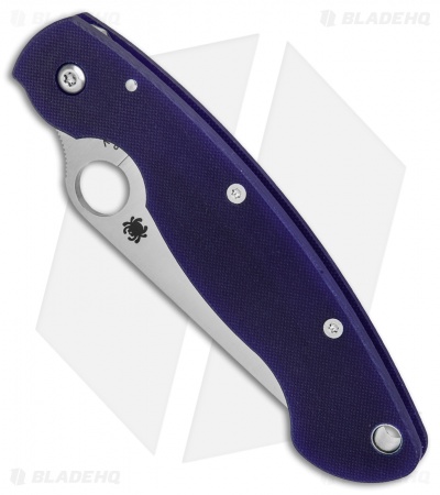 Spyderco Military Knife Dark Blue G-10 (4" Satin CPM-S110V) C36GPDBL