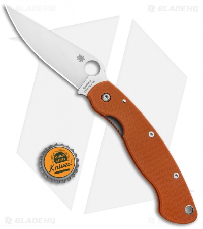 Spyderco Military Sprint Run Knife Burnt Orange G-10 (4" Satin Rex 45) C36GPBORE