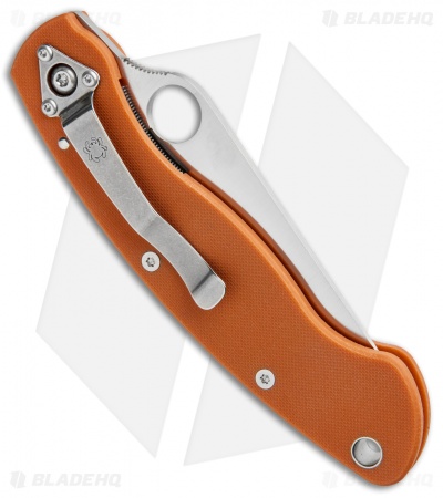 Spyderco Military Sprint Run Knife Burnt Orange G-10 (4" Satin Rex 45) C36GPBORE