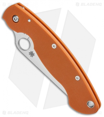 Spyderco Military Sprint Run Knife Burnt Orange G-10 (4" Satin Rex 45) C36GPBORE