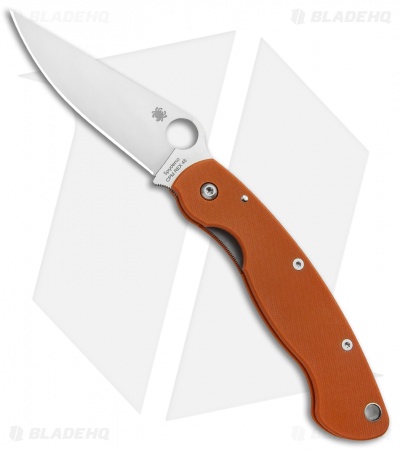 Spyderco Military Sprint Run Knife Burnt Orange G-10 (4" Satin Rex 45) C36GPBORE