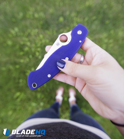 Spyderco Military | Liner Lock Folding Knife | Dark Blue