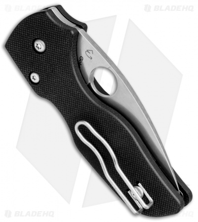 Spyderco Lil' Native Compression Lock Knife Black G-10 (2.5" Satin) C230GP