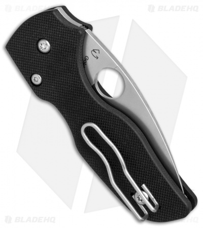 Spyderco Lil' Native Compression Lock Knife Black G-10 (2.5" Full Serr) C230GS