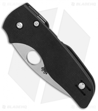 Spyderco Lil' Native Compression Lock Knife Black G-10 (2.5" Full Serr) C230GS