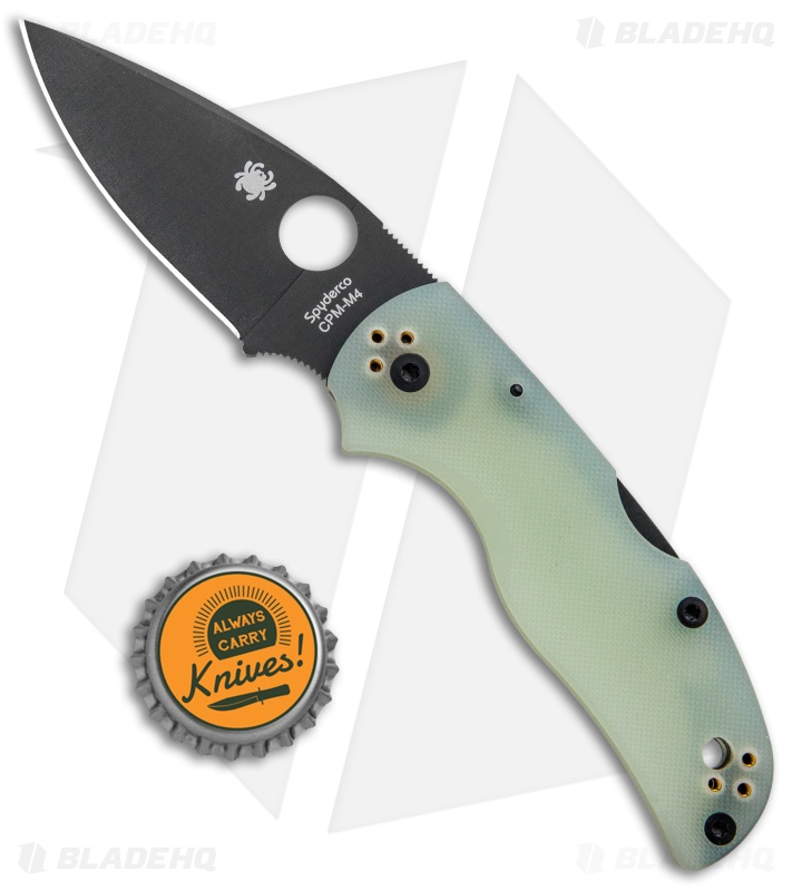 Spyderco M4 Native 5 Lockback Knife Natural G-10 (3" Black) C41GM4PBK5 Exclusive
