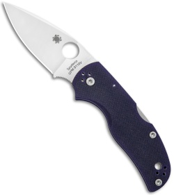 Spyderco Native 5 Knife Dark Blue G-10 (3" Satin CPM-S110V) C41GPDBL5