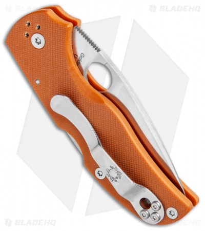 Spyderco Native 5 Lockback Knife Orange G-10 (3" Satin REX 45) Sprint C41GPBORE