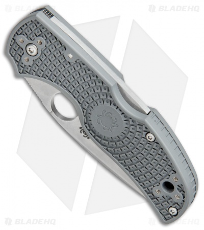 Spyderco Native 5 Lightweight Lockback Knife Gray FRN (3" Satin Maxamet) C41PGY5
