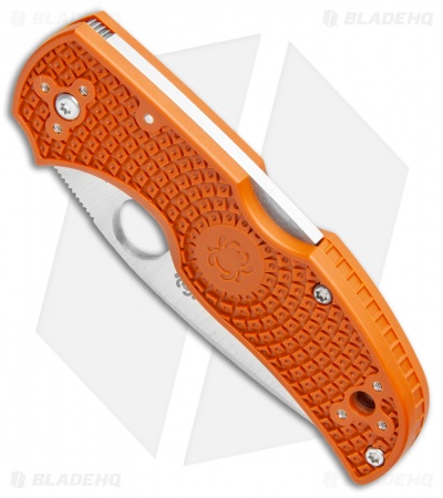 Spyderco Native 5 Lightweight  Lockback Knife Orange FRN (3" Satin REX 45)