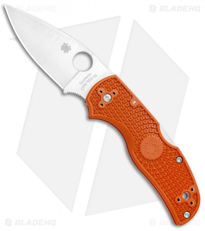 Spyderco Native 5 Lightweight  Lockback Knife Orange FRN (3" Satin REX 45)