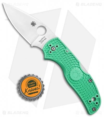 Spyderco Native 5 Exclusive M4 LW Lockback Knife Mint Green FRN (3" Satin)