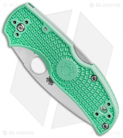 Spyderco Native 5 Exclusive M4 LW Lockback Knife Mint Green FRN (3" Satin)