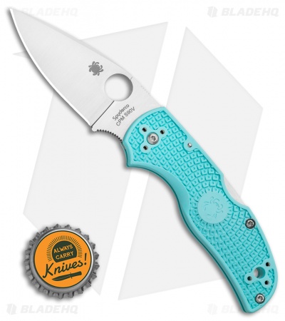 Spyderco Native 5 Lightweight Lockback Knife Teal FRN (3" Satin S90V) C41PTBL5