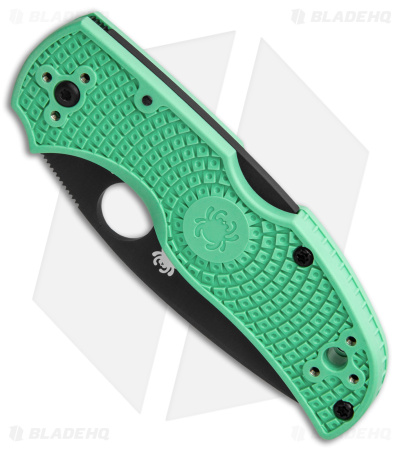 Spyderco Native 5 Exclusive M4 LW Lockback Knife Mint Green FRN (3" Black)