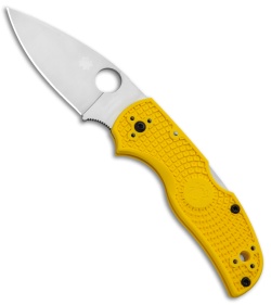 Spyderco Native 5 MagnaCut Salt Lockback Knife Yellow FRN (3" Satin) C41PYL5