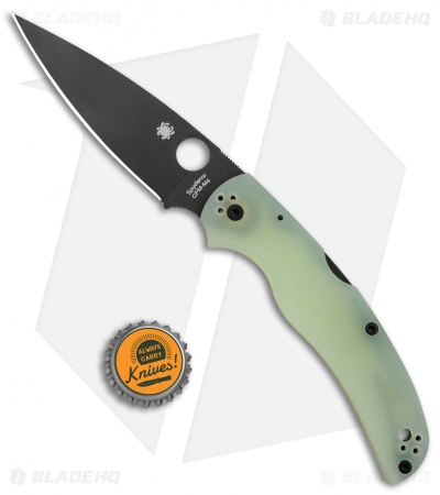 Spyderco Native Chief M4 Exclusive Lockback Knife Natural G-10 (4.08" Black)
