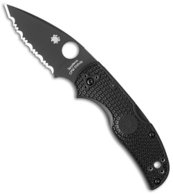 Spyderco Native 5 Lightweight S35VN Knife FRN (3" Black Full Serr) C41SBBK5