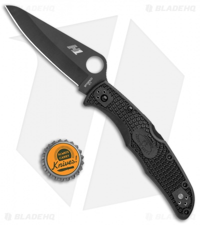 Spyderco Pacific Salt 2 Lockback Knife Black FRN (3.4" Black) C91PBBK2 