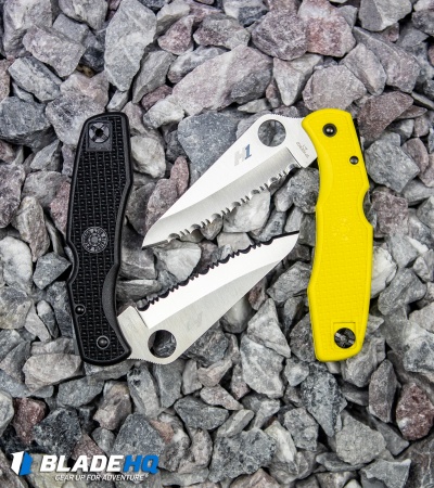 Spyderco Pacific Salt H-1 Knife C91SBK Black FRN (3.81" Satin Serr)