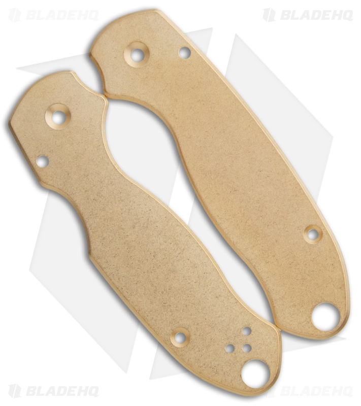 Flytanium Custom Classic Brass Scales for Spyderco Para 3 Knife