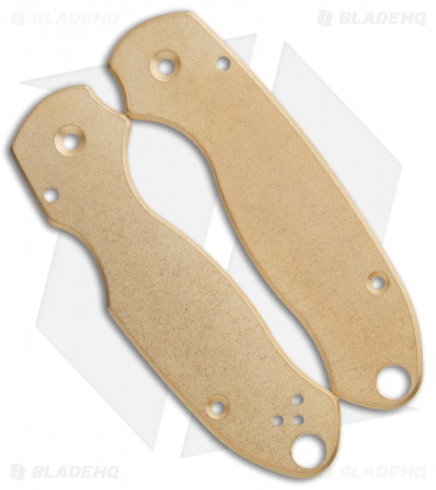 Flytanium Custom Classic Brass Scales for Spyderco Para 3 Knife