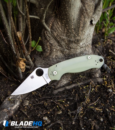 Spyderco M4 Para 3 Knife Natural G-10 (3" Satin) C223GM4P Exclusive