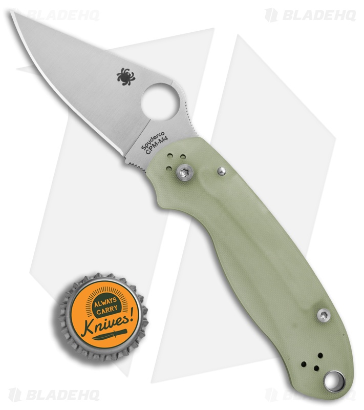 Spyderco M4 Para 3 Knife Natural G-10 (3" Satin) C223GM4P Exclusive