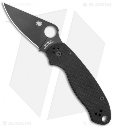 Spyderco Para 3 Compression Lock Knife Black G-10 (3" Black) C223GPBK