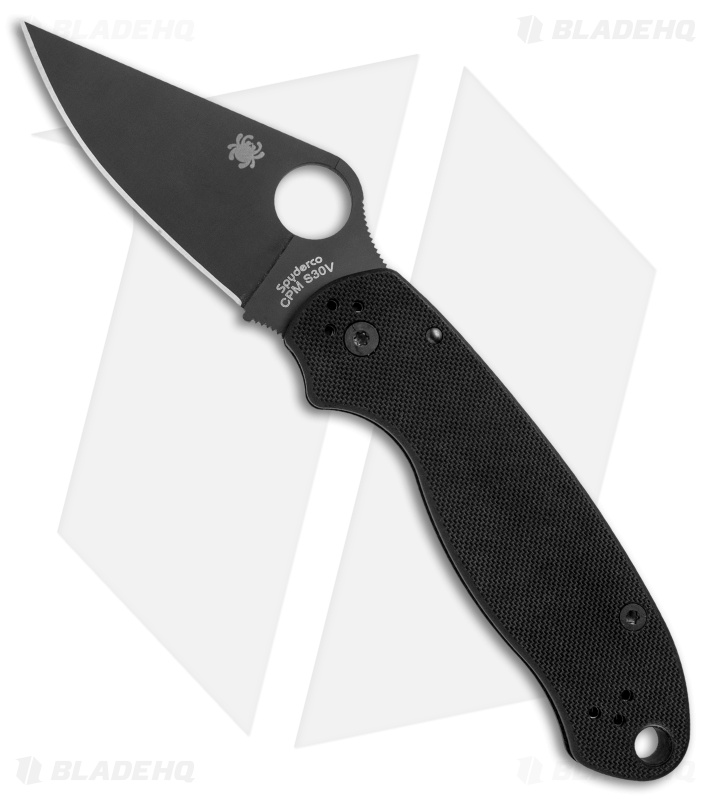 Spyderco Para 3 Compression Lock Knife Black G-10 (3" Black) *Discounted*
