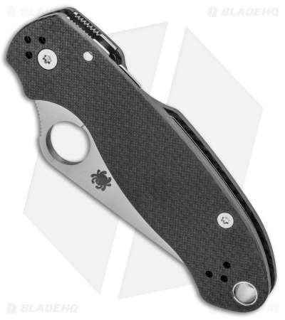 Spyderco Para 3 Compression Lock Knife Carbon Fiber (3" Satin Serr 52100) 