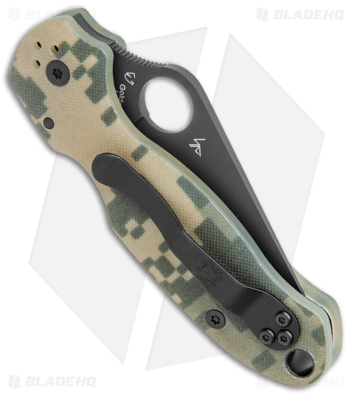 Spyderco Para 3 Digi Camo G-10 Pocket Knife - Black Coated