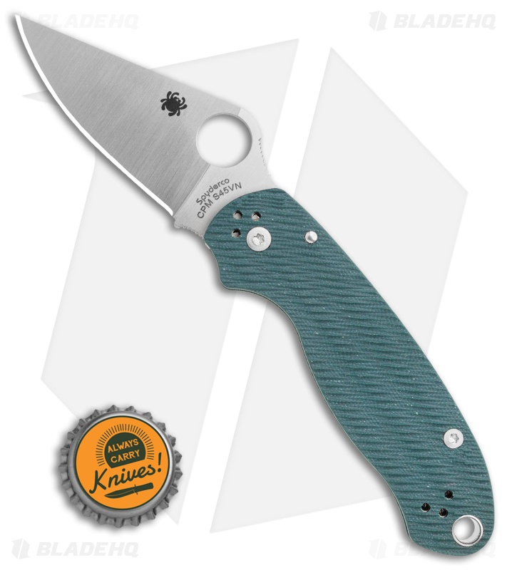 Spyderco Para 3 Compression Lock Knife Green (3 Spyderco Para 3 Compression Lock Knife Green (3
