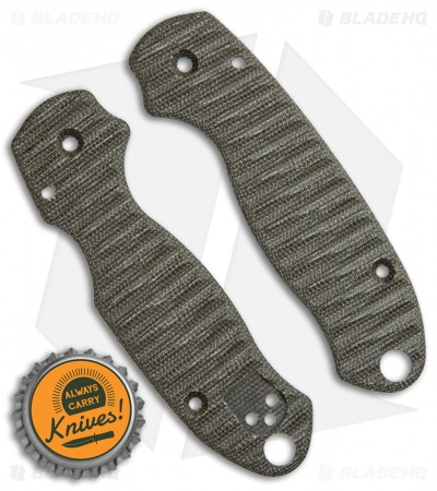 Spyderco Para 3 Custom Micarta Replacement Scales by Allen Putman (Green)