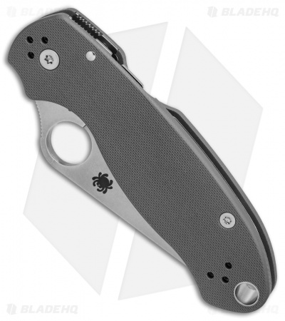 Spyderco Para 3 Knife Dark Gray G-10 (3" Stonewash Maxamet) C223GPDGY