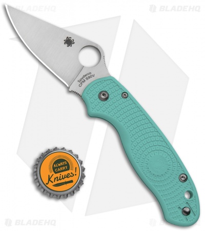 Spyderco Para 3 Lightweight Compression Lock Knife Teal FRN (3" Satin S90V)