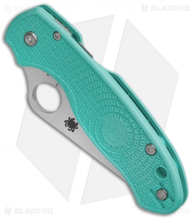 Spyderco Para 3 Lightweight Compression Lock Knife Teal FRN (3" Satin S90V)