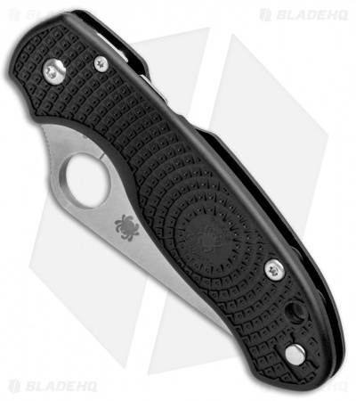 Spyderco Para 3 Lightweight Compression Lock Folding Knife Black FRN (3" Serr)