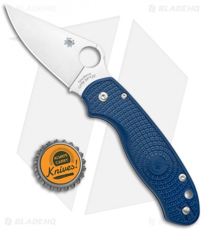 Spyderco Para 3 Lightweight Compression Lock Knife Blue (3" Satin SPY27)