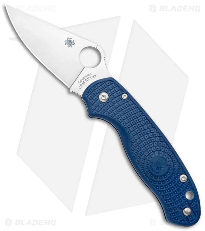 Spyderco Para 3 Lightweight Compression Lock Knife Blue 3 Satin Spy27