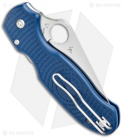 Spyderco Para 3 Lightweight Compression Lock Knife Blue (3" Satin SPY27)
