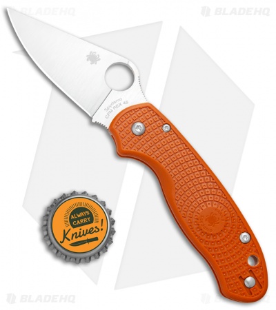 Spyderco Para 3 Lightweight Compression Lock Knife Orange FRN (3" Satin REX 45)