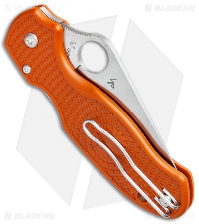 Spyderco Para 3 Lightweight Compression Lock Knife Orange FRN (3" Satin REX 45)