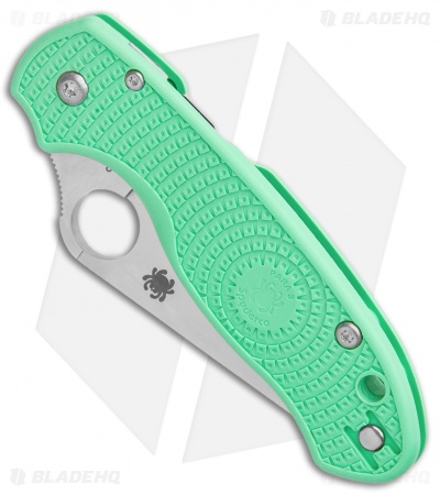 Spyderco M4 Para 3 Lightweight Compression Lock Knife Mint Green FRN (3" Satin)