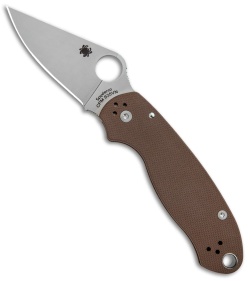 Spyderco Para 3 Sprint Run Compression Lock Knife Brown G-10 (3" Satin) C223GPBN